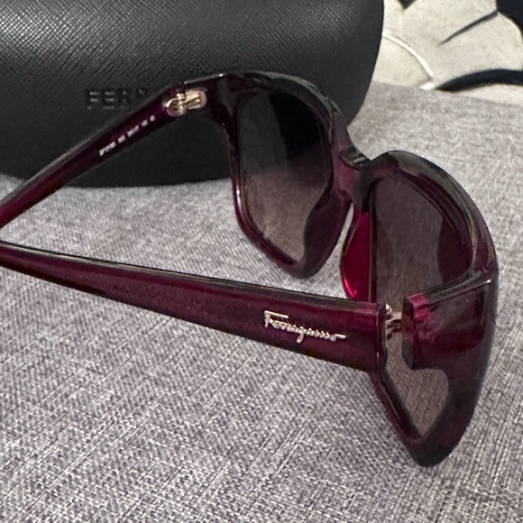 Salvatore Ferragamo Burgundy Sunglasses main image 5
